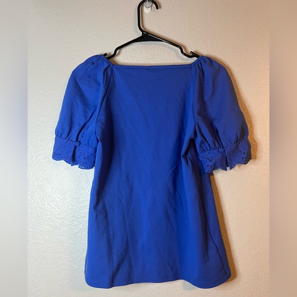 ANN TAYLOR Eyelet Square Neck Top NWT XXS - Picture 5 of 6